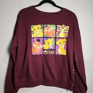 Disney The Lion King Maroon Sweatshirt